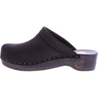 Berkemann | Soft-Toeffler | Dunkelbraun Kalbsfettleder | 00412-481 | Unisex Holzclogs
