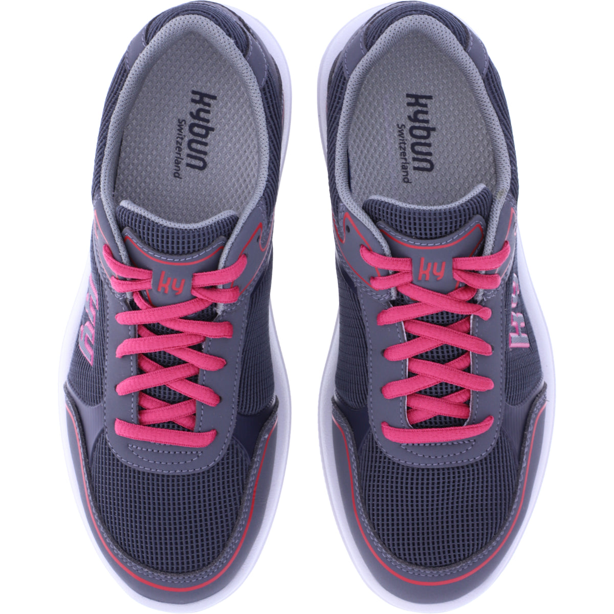kybun / Modell: Tenero 20 / Farbe: Grey-Pink / Leder-Textil / Weite: Normal / Damen Aktiv Schnürer