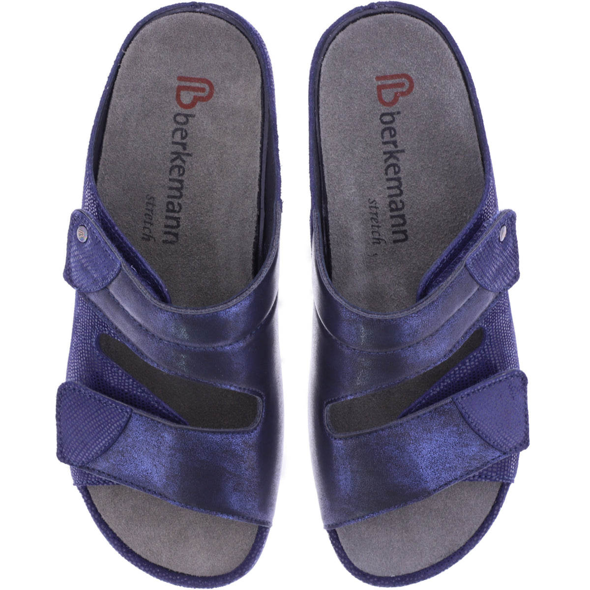 Berkemann | Finja | Kosmosblau Leder-Stretch | Form: Melbourne | 01021-361 | Damen Pantoletten