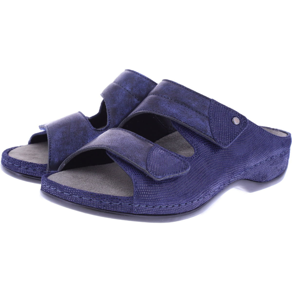 Berkemann | Finja | Kosmosblau Leder-Stretch | Form: Melbourne | 01021-361 | Damen Pantoletten