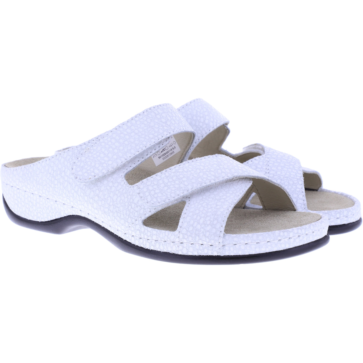 Berkemann | Modell: Felia | Weß PrägelLeder | Form: Melbourne | 01023-113 | Damen Pantoletten