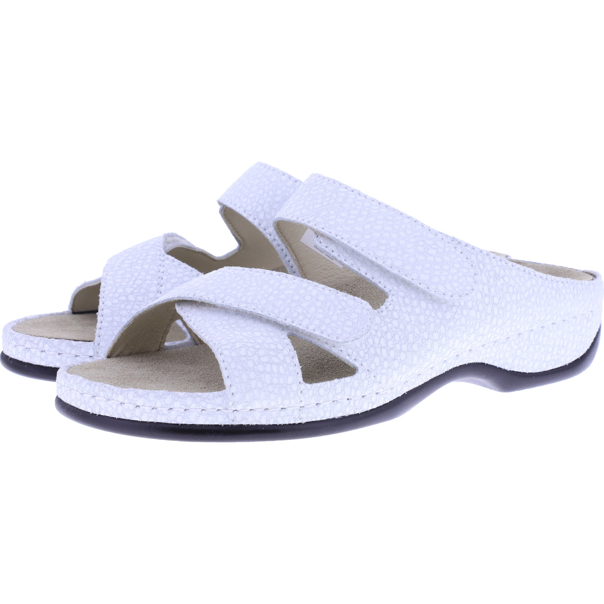 Berkemann | Modell: Felia | Weß PrägelLeder | Form: Melbourne | 01023-113 | Damen Pantoletten