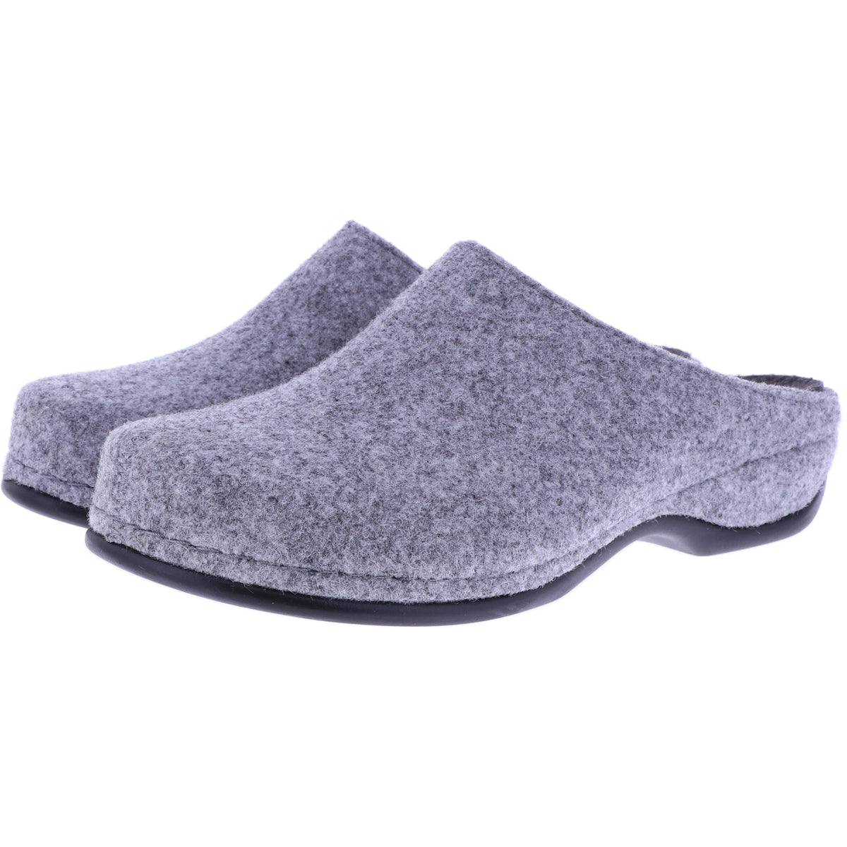 Berkemann | Florina | Hellgrau Filz | Form: Melbourne | Weite: H | 01025-652 | Damen Hausschuhe