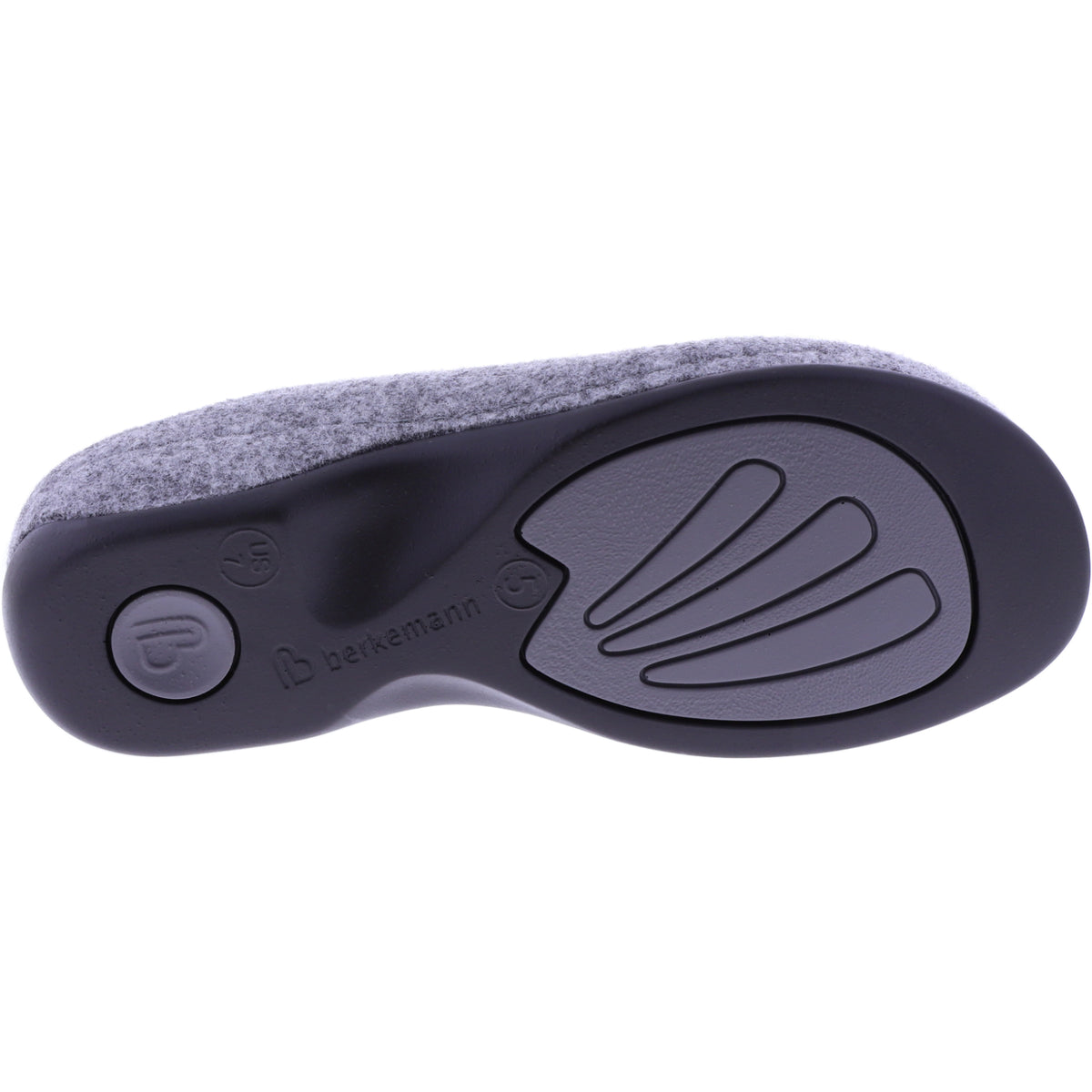Berkemann | Florina | Hellgrau Filz | Form: Melbourne | Weite: H | 01025-652 | Damen Hausschuhe