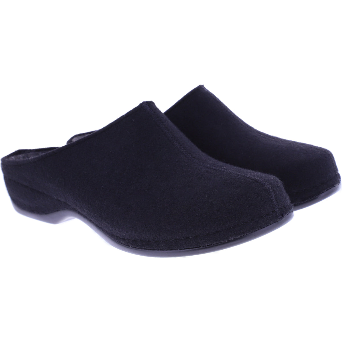 Berkemann | Florina | Schwarz Filz | Form: Melbourne | Weite: H | 01025-958 | Damen Filzhausschuhe