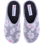 Berkemann | Donata | Hellgrau Floralfilz | Form: Melbourne | Weite: H | 01028-644 | Damen Clogs