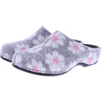 Berkemann | Donata | Hellgrau Floralfilz | Form: Melbourne | Weite: H | 01028-644 | Damen Clogs