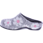 Berkemann | Donata | Hellgrau Floralfilz | Form: Melbourne | Weite: H | 01028-644 | Damen Clogs