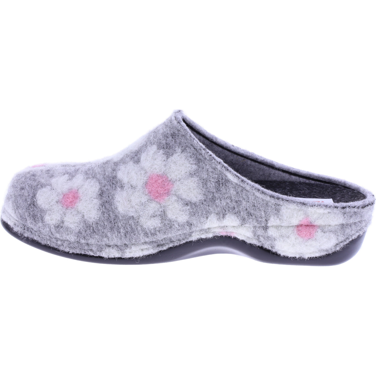 Berkemann | Donata | Hellgrau Floralfilz | Form: Melbourne | Weite: H | 01028-644 | Damen Clogs