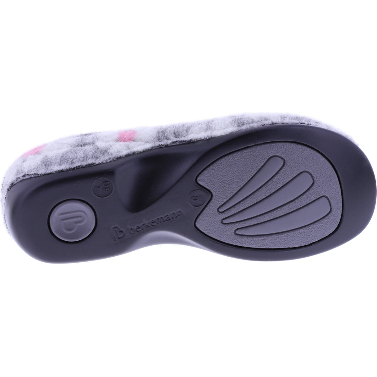 Berkemann | Donata | Hellgrau Floralfilz | Form: Melbourne | Weite: H | 01028-644 | Damen Clogs