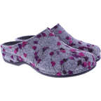 Berkemann | Donata | Hellgrau Tupfen Filz | Form: Melbourne | Weite: H | 01028-645 | Damen Clogs