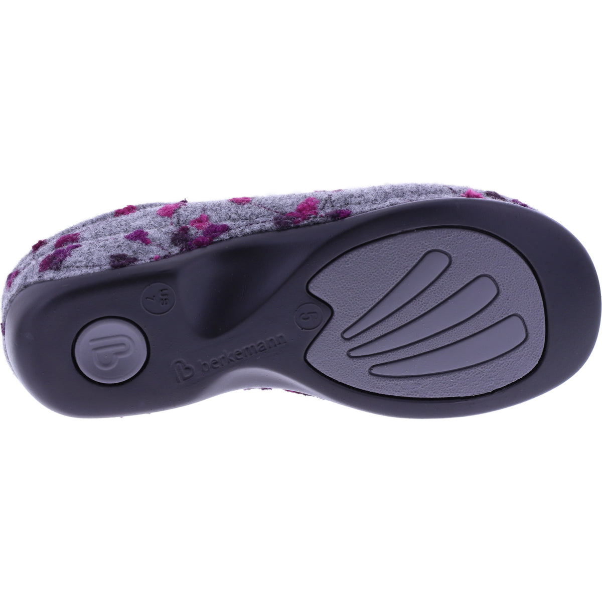Berkemann | Donata | Hellgrau Tupfen Filz | Form: Melbourne | Weite: H | 01028-645 | Damen Clogs