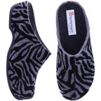 Berkemann | Donata | Grau-Zebra Filz | Form: Melbourne | Weite: H | 01028-654 | Damen Clogs