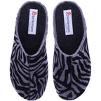 Berkemann | Donata | Grau-Zebra Filz | Form: Melbourne | Weite: H | 01028-654 | Damen Clogs