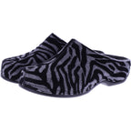 Berkemann | Donata | Grau-Zebra Filz | Form: Melbourne | Weite: H | 01028-654 | Damen Clogs