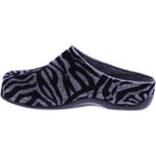 Berkemann | Donata | Grau-Zebra Filz | Form: Melbourne | Weite: H | 01028-654 | Damen Clogs