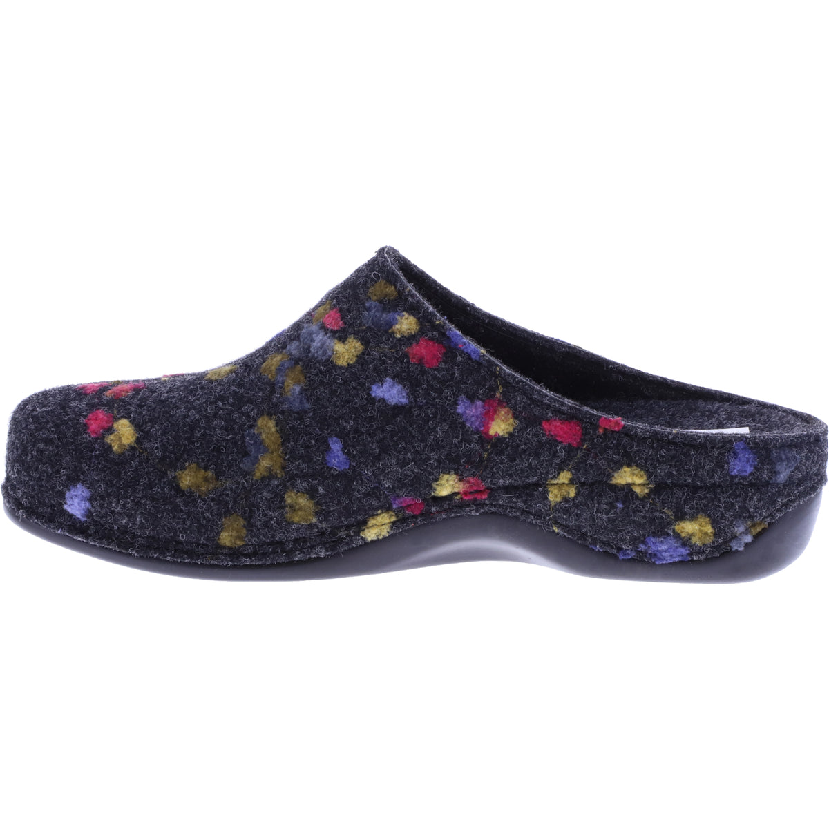 Berkemann | Modell: Donata | Dunkelgrau Tupfen Filz | Form: Melbourne | 01028-914 | Damen Clogs