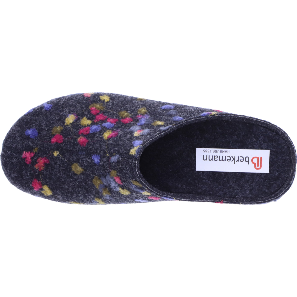 Berkemann | Modell: Donata | Dunkelgrau Tupfen Filz | Form: Melbourne | 01028-914 | Damen Clogs