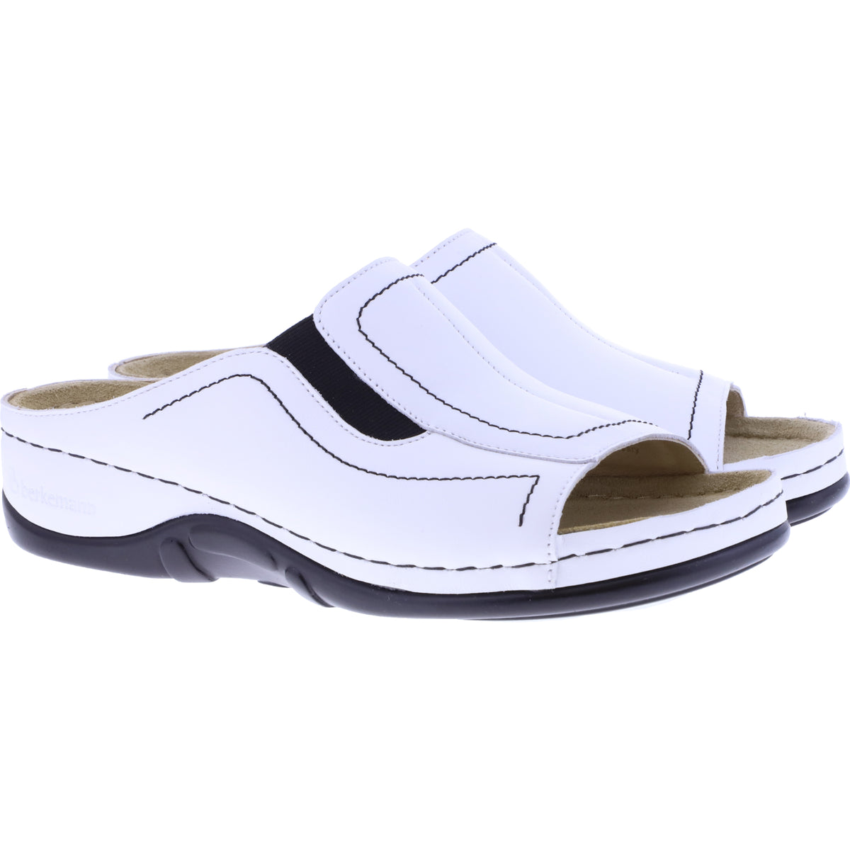 Berkemann | Modell: Isabella | Weiß Kalbsleder | Leisten: Sydney | 01105-101 | Damen Pantolette