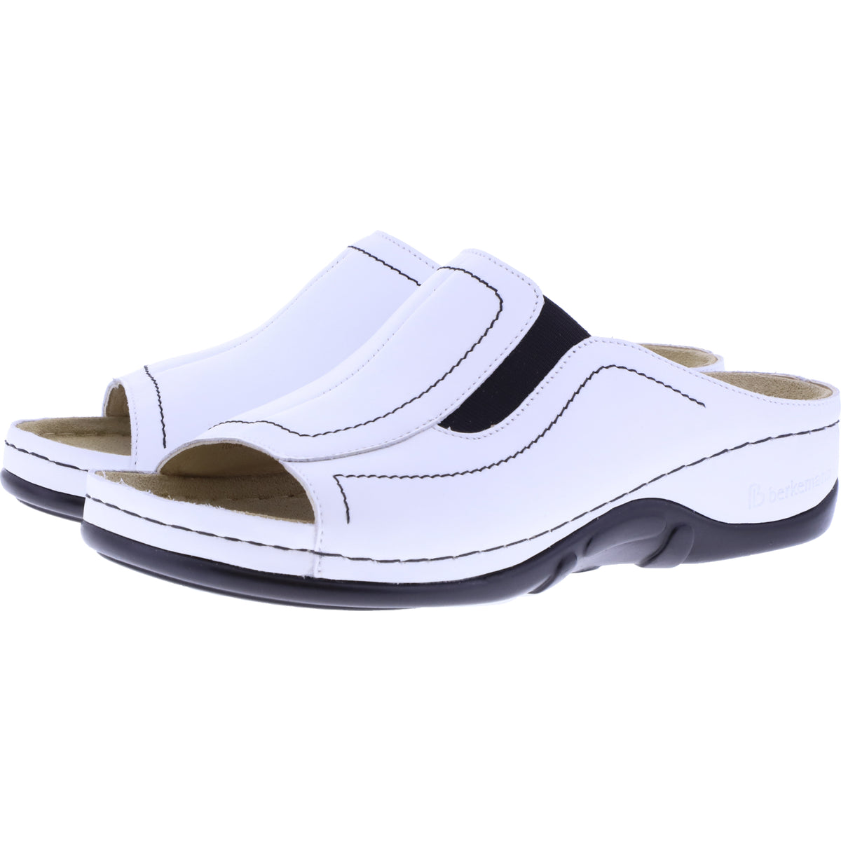 Berkemann | Modell: Isabella | Weiß Kalbsleder | Leisten: Sydney | 01105-101 | Damen Pantolette