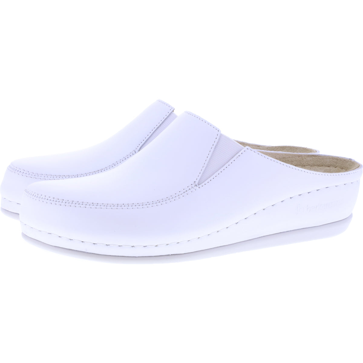 Berkemann | Modell: Celle | Weiß Kalbsleder | Leisten: Atlanta | 01301-101 | Damen Clogs