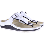 Berkemann | Modell: Mila | Weiß Leder | Leisten: Caldera | 01351-100 | Zehentrenner | Damen