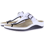 Berkemann | Modell: Mila | Weiß Leder | Leisten: Caldera | 01351-100 | Zehentrenner | Damen