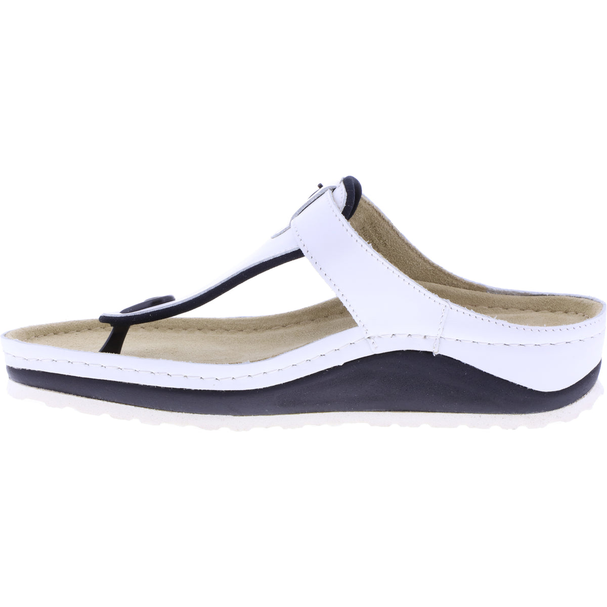 Berkemann | Modell: Mila | Weiß Leder | Leisten: Caldera | 01351-100 | Zehentrenner | Damen