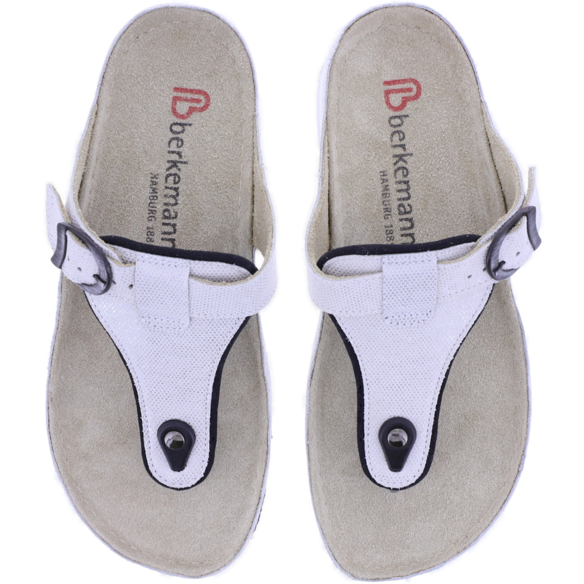 Berkemann | Mila | Cremeweiß Leder | Leisten: Caldera | 01351-107 | Zehentrenner | Damen