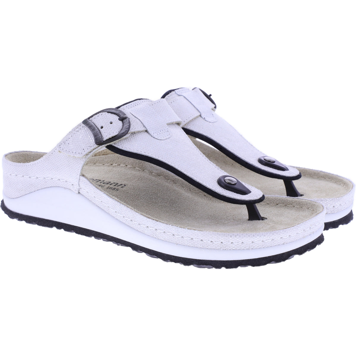 Berkemann | Mila | Cremeweiß Leder | Leisten: Caldera | 01351-107 | Zehentrenner | Damen