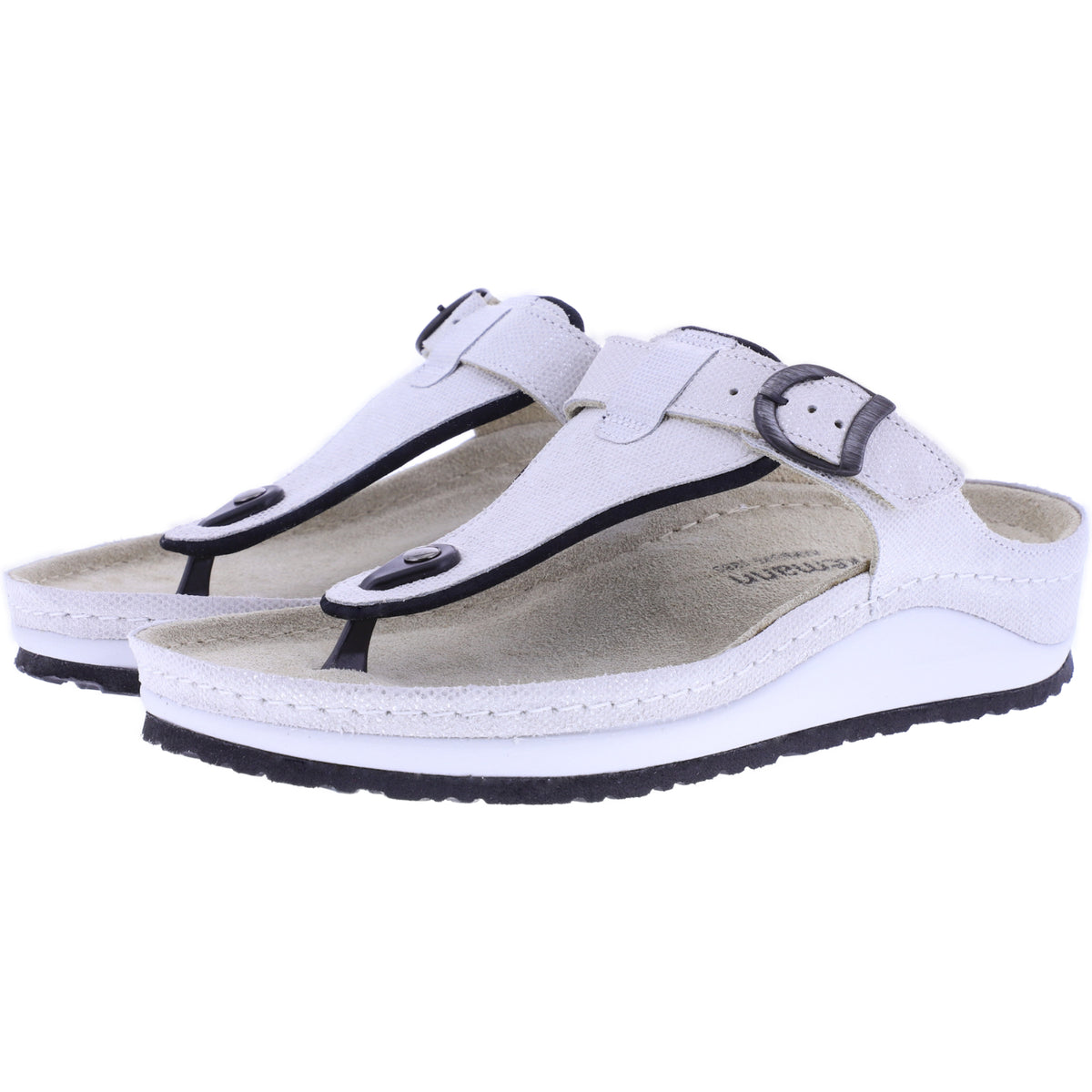 Berkemann | Mila | Cremeweiß Leder | Leisten: Caldera | 01351-107 | Zehentrenner | Damen