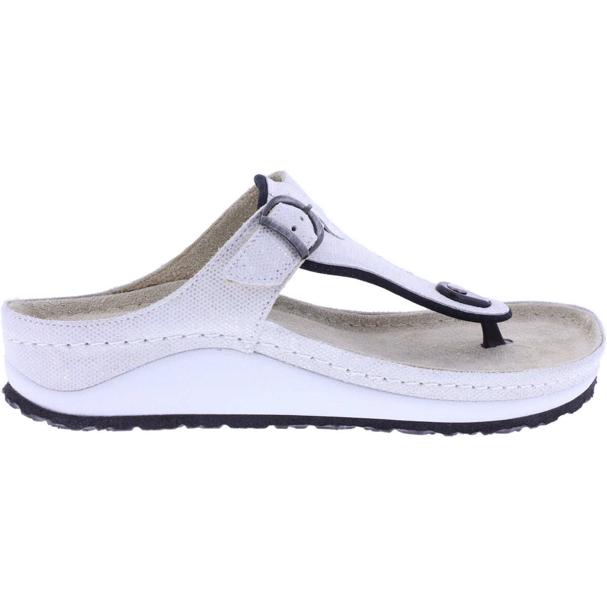 Berkemann | Mila | Cremeweiß Leder | Leisten: Caldera | 01351-107 | Zehentrenner | Damen