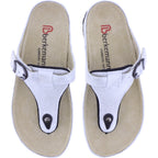 Berkemann | Mila | Perlweiß Leder | Leisten: Caldera | 01351-120 | Zehentrenner | Damen