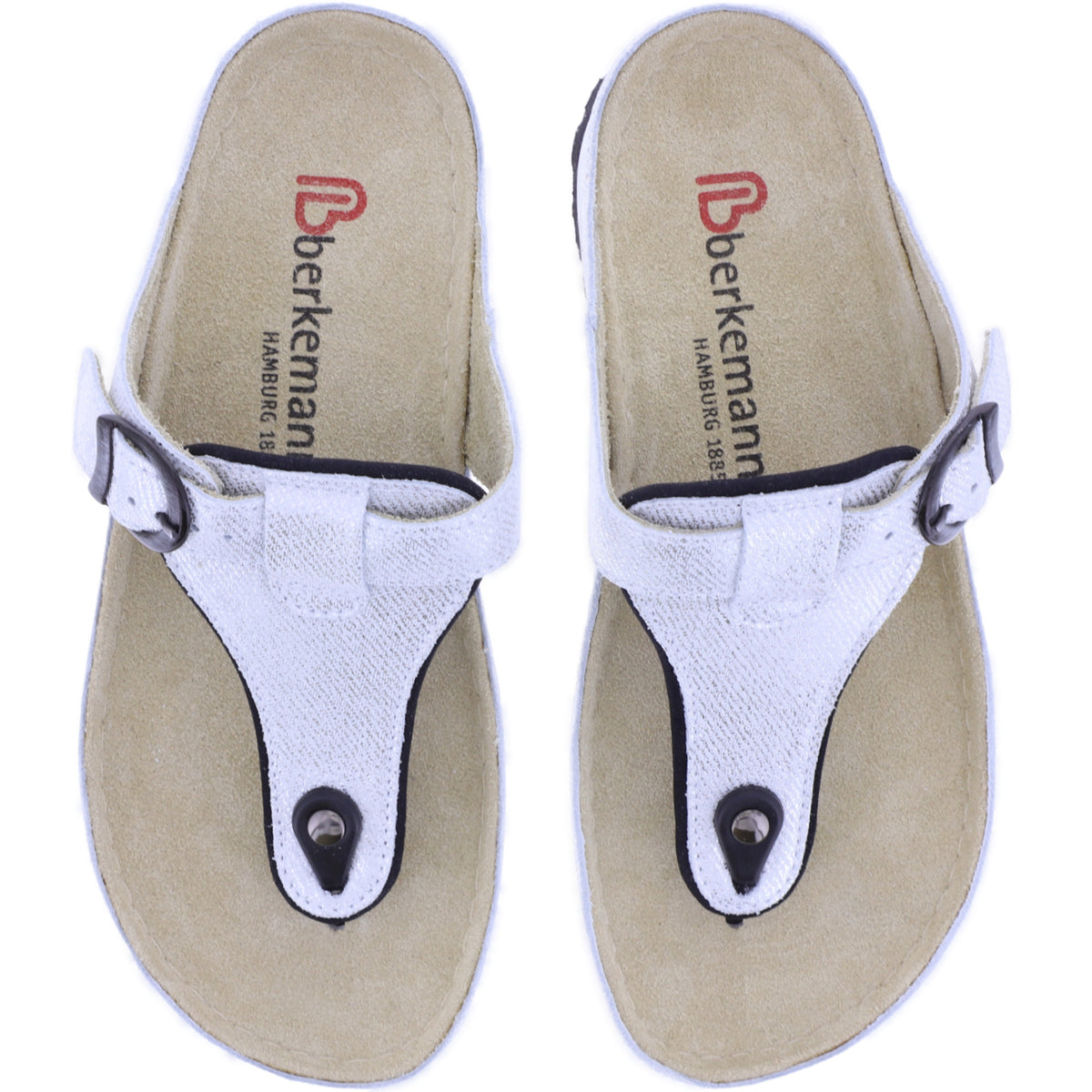 Berkemann | Mila | Perlweiß Leder | Leisten: Caldera | 01351-120 | Zehentrenner | Damen