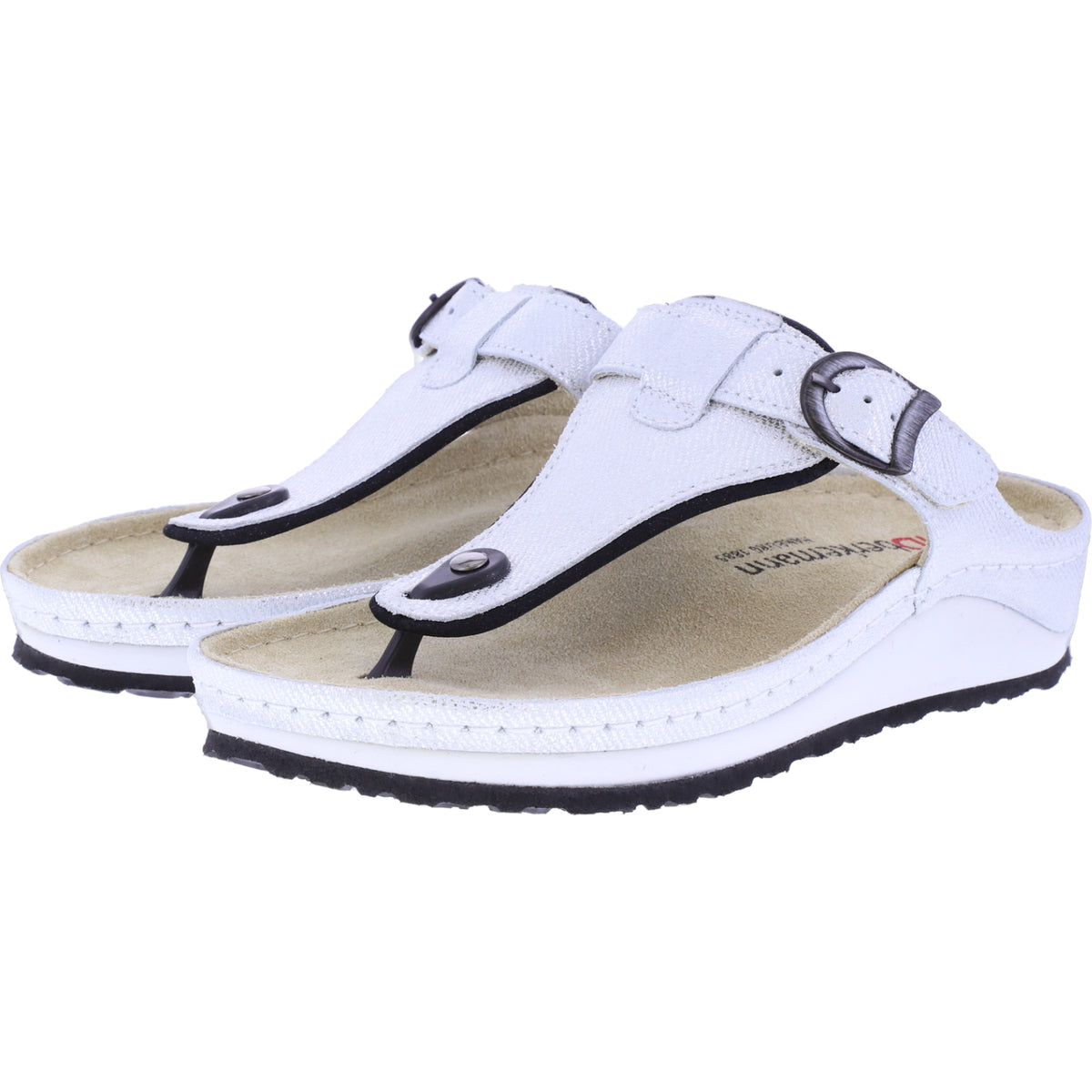 Berkemann | Mila | Perlweiß Leder | Leisten: Caldera | 01351-120 | Zehentrenner | Damen