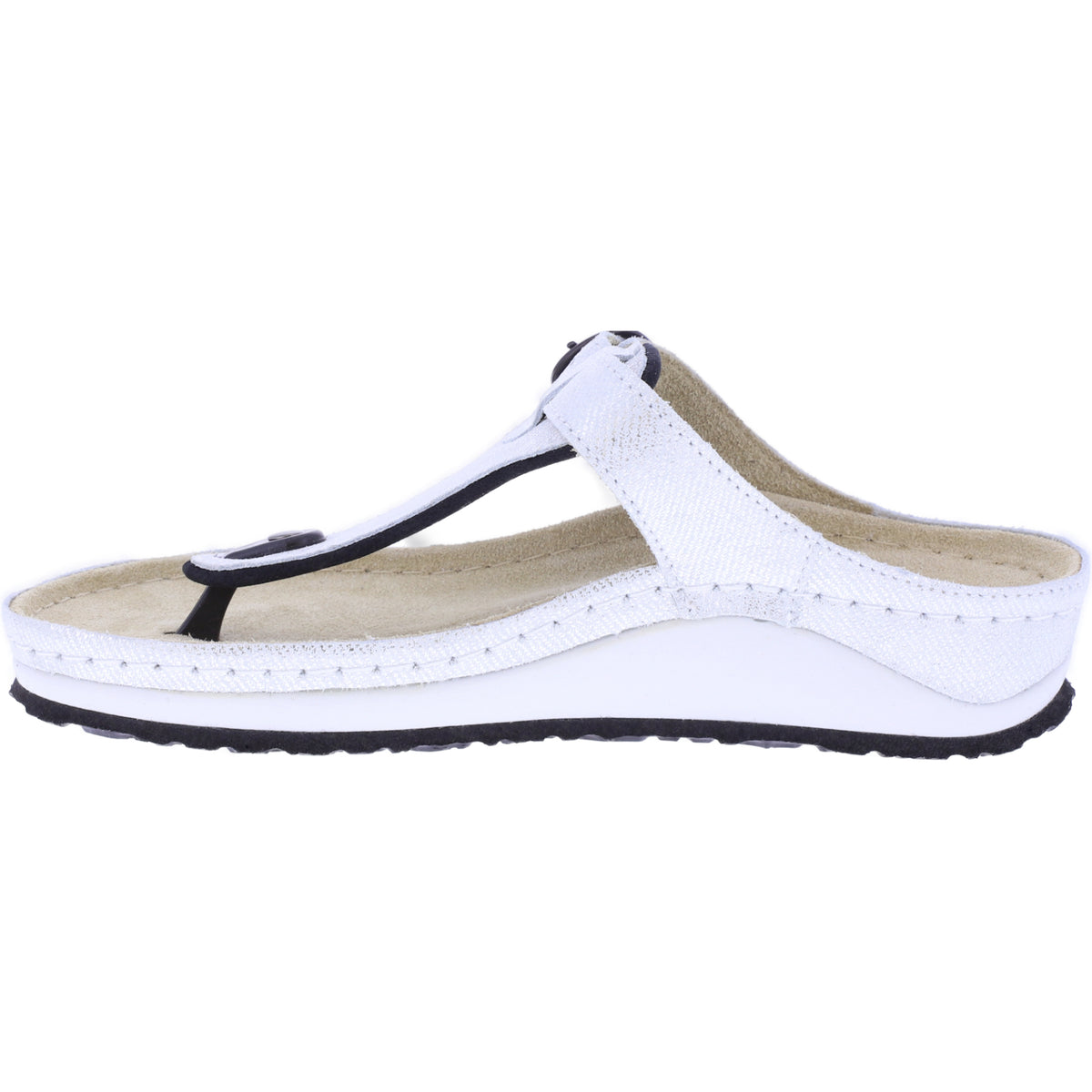 Berkemann | Mila | Perlweiß Leder | Leisten: Caldera | 01351-120 | Zehentrenner | Damen
