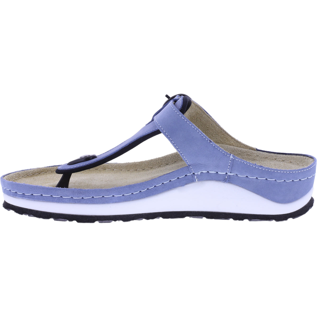 Berkemann | Mila | Azurblau Nubuk | Leisten: Caldera | 01351-394 | Zehentrenner | Damen