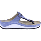Berkemann | Mila | Azurblau Nubuk | Leisten: Caldera | 01351-394 | Zehentrenner | Damen