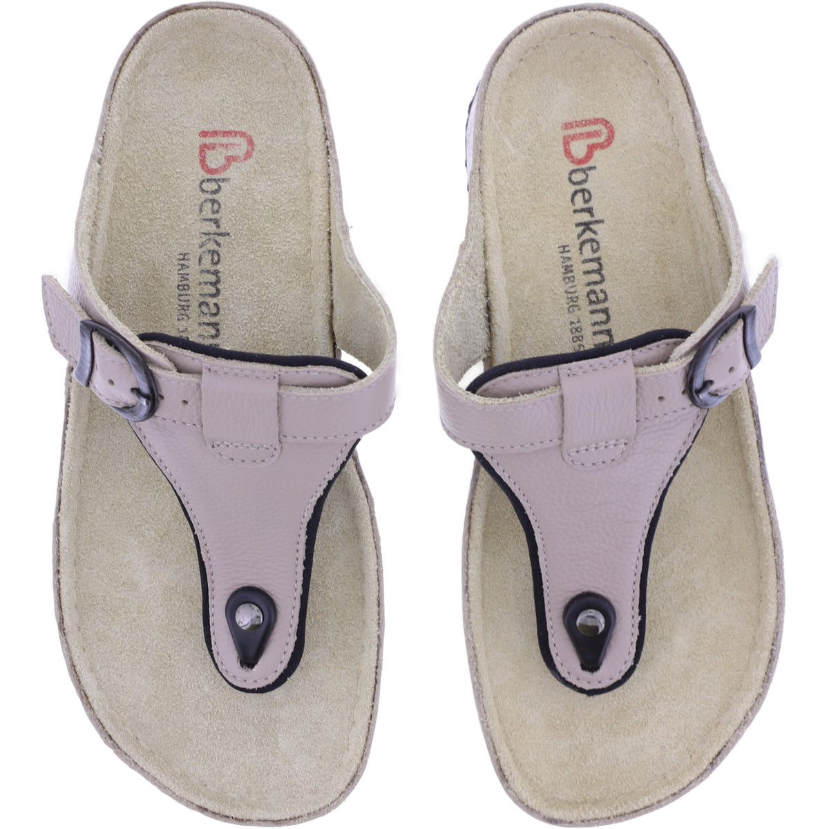 Berkemann | Mila | Taupe Leder | Leisten: Caldera | 01351-436 | Zehentrenner | Damen