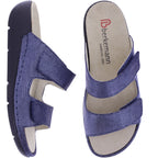 Berkemann | Winona | Blau Briilantleder | Form: Granada | 01466-065 | Damen Pantolette