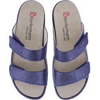 Berkemann | Winona | Blau Briilantleder | Form: Granada | 01466-065 | Damen Pantolette