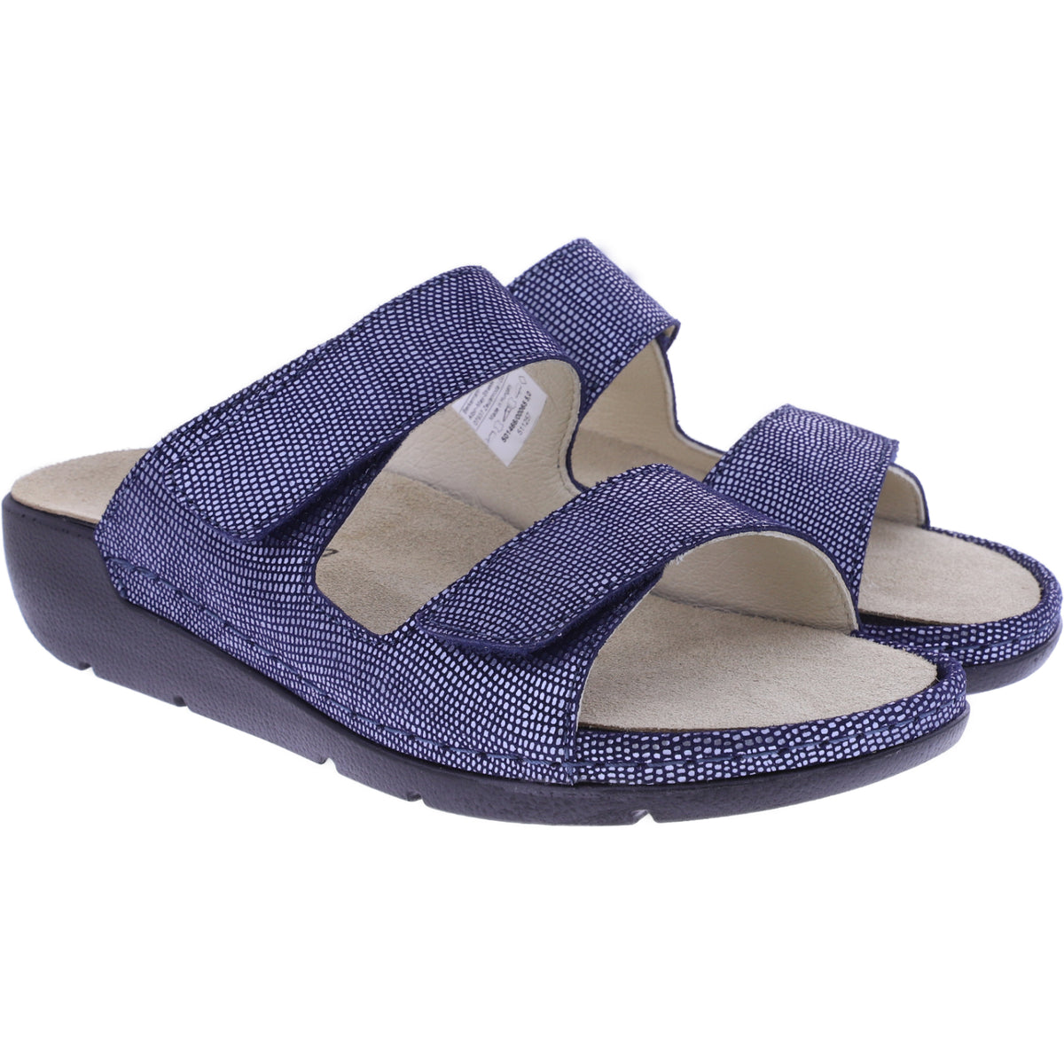 Berkemann | Winona | Blau Briilantleder | Form: Granada | 01466-065 | Damen Pantolette