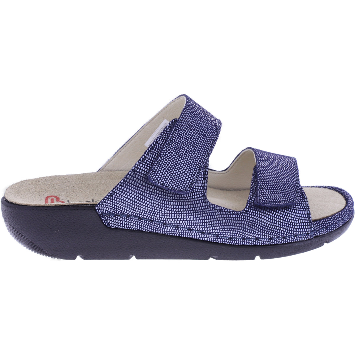 Berkemann | Winona | Blau Briilantleder | Form: Granada | 01466-065 | Damen Pantolette