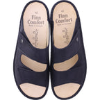 Finn Comfort / Riad / Schwarz Nubuk Leder / Wechselfußbett / Art: 01505-046099 / Herren Pantoletten