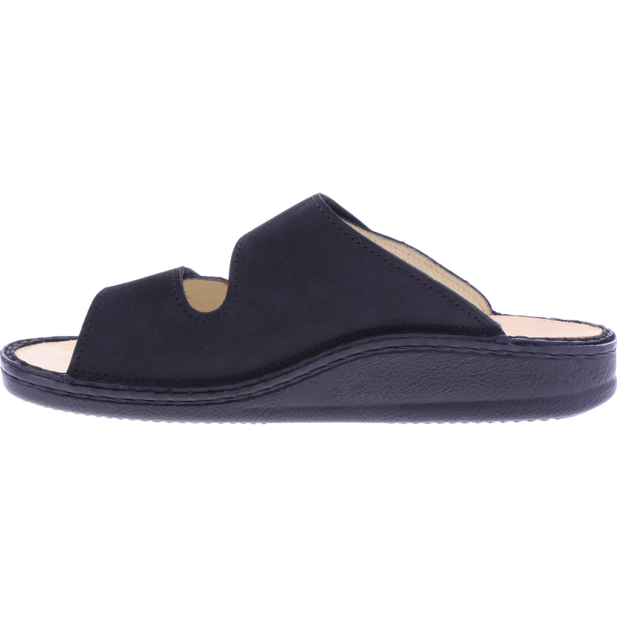 Finn Comfort / Riad / Schwarz Nubuk Leder / Wechselfußbett / Art: 01505-046099 / Herren Pantoletten