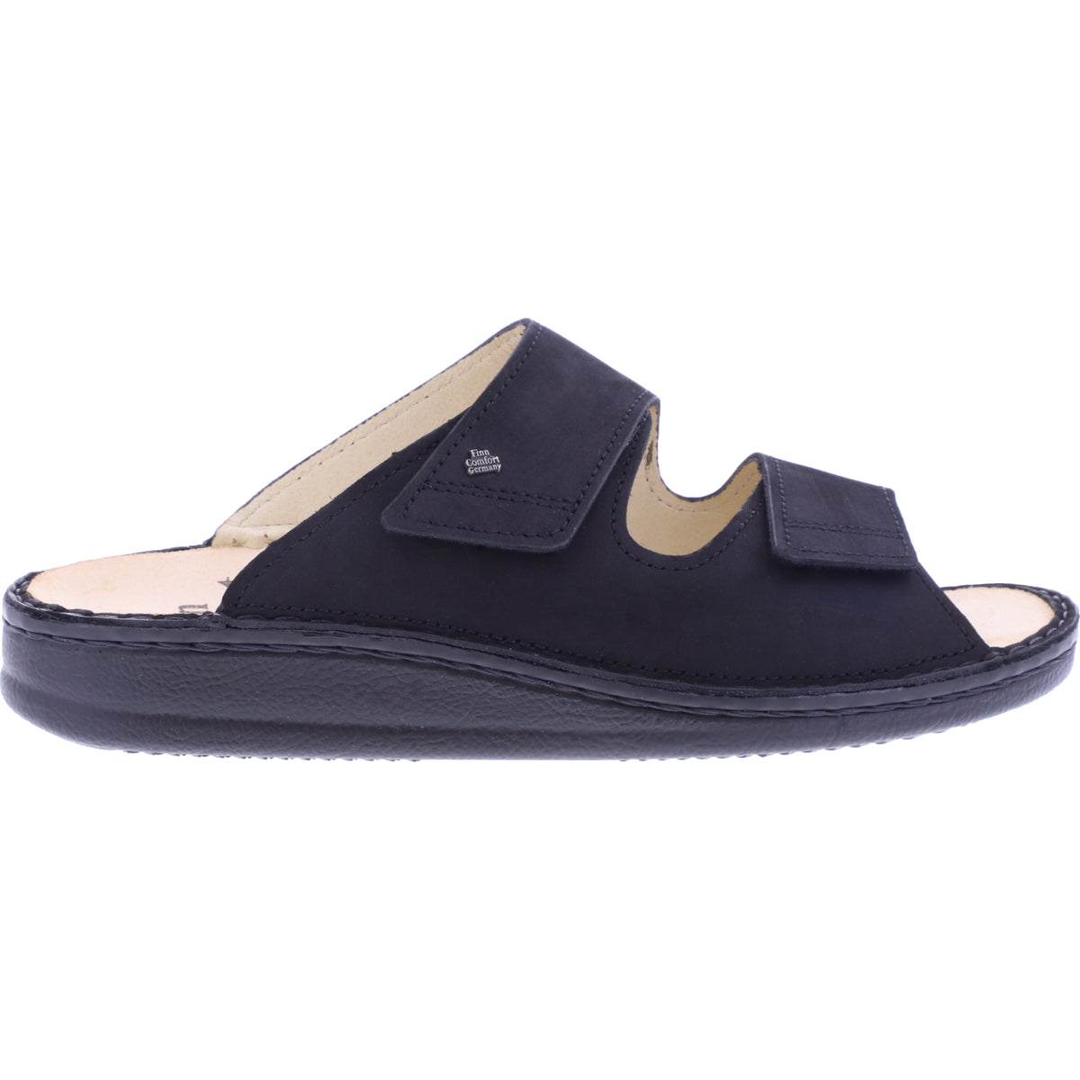 Finn Comfort / Riad / Schwarz Nubuk Leder / Wechselfußbett / Art: 01505-046099 / Herren Pantoletten