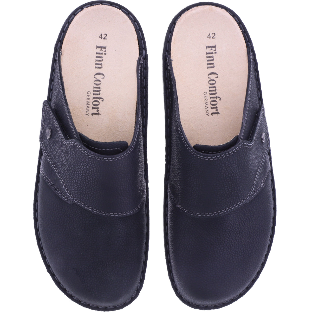 Finn Comfort | Amalfi | Schwarz Leder | Wechselfußbett | 01515-834393 | Herren Clogs