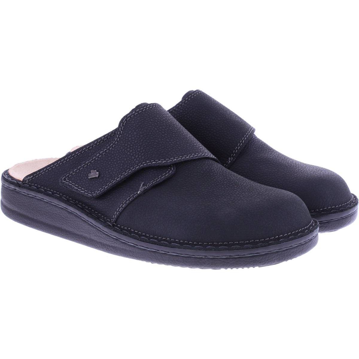 Finn Comfort | Amalfi | Schwarz Leder | Wechselfußbett | 01515-834393 | Herren Clogs