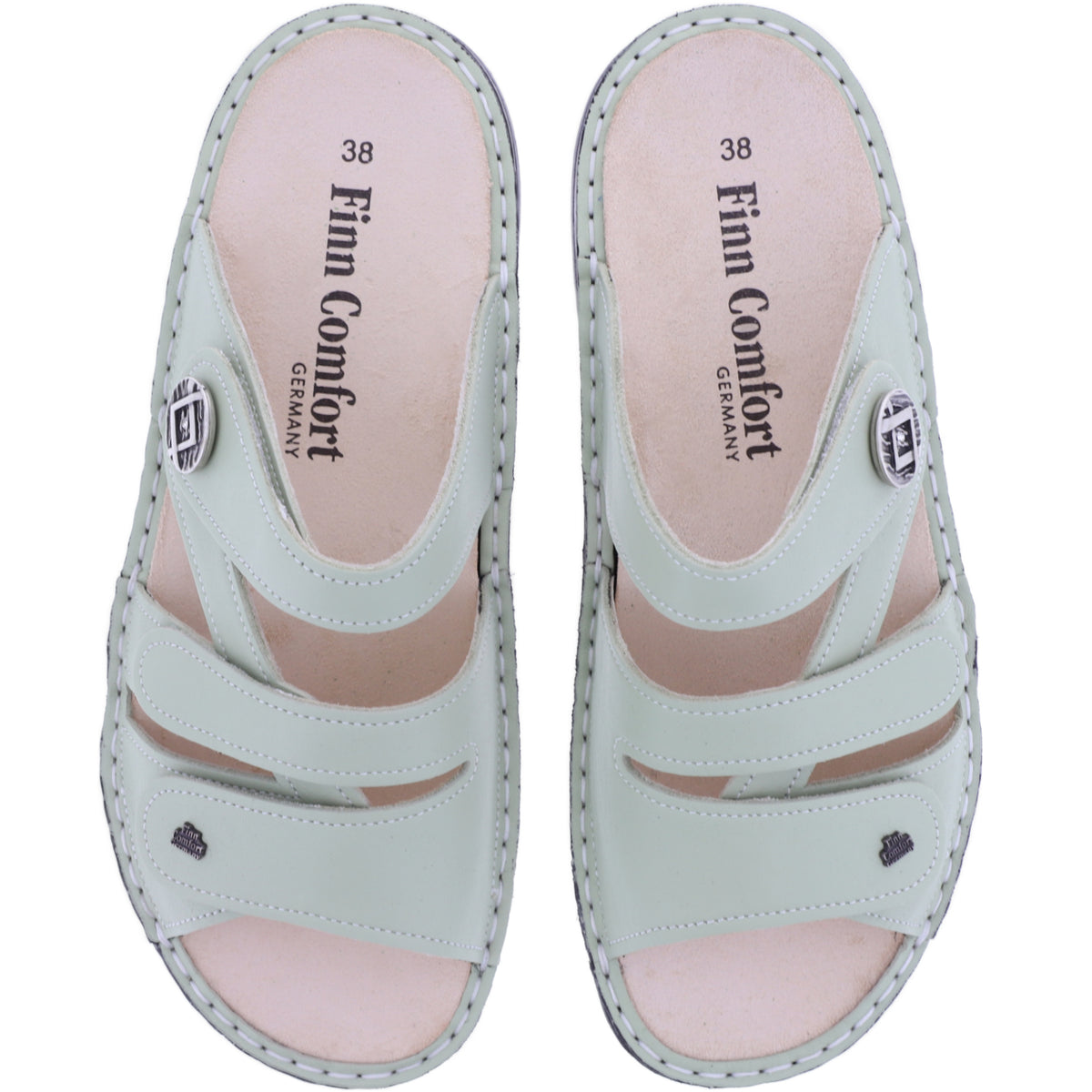 Finn Comfort | Agueda | Mintgrün | Leder | Wechselfußbett | 01538-846078 | Damen Pantoletten