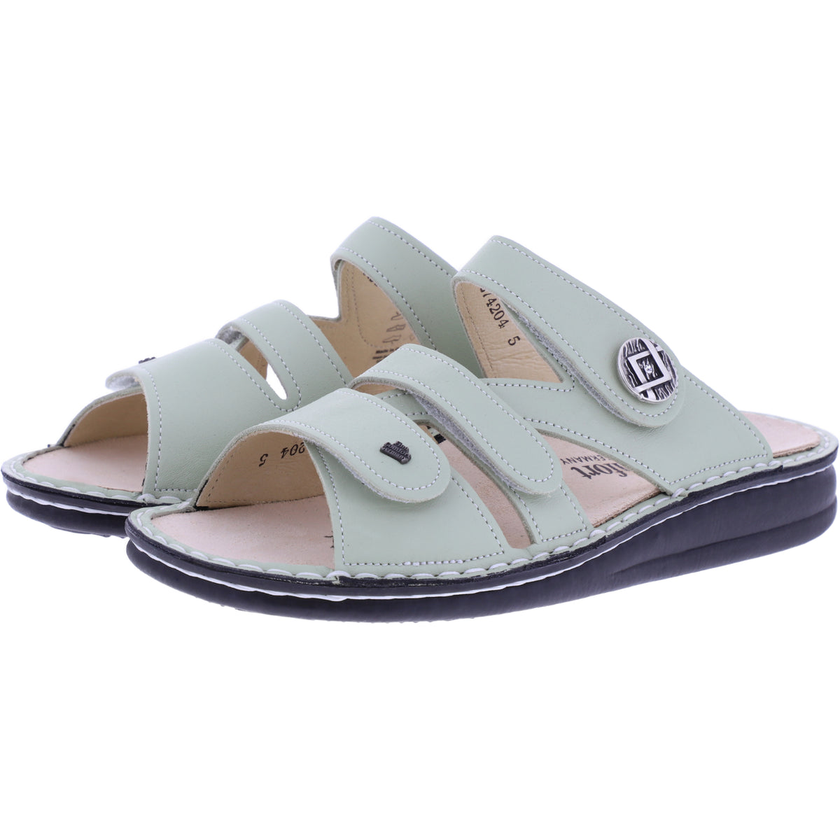 Finn Comfort | Agueda | Mintgrün | Leder | Wechselfußbett | 01538-846078 | Damen Pantoletten
